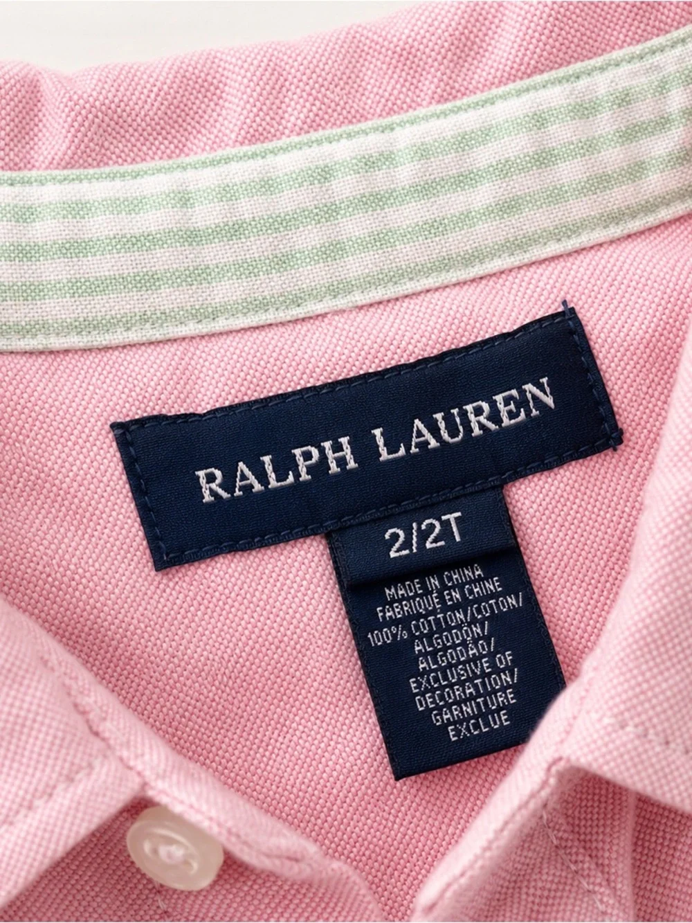 Ralph Lauren Light Pink Button-Down Shirt for Kids